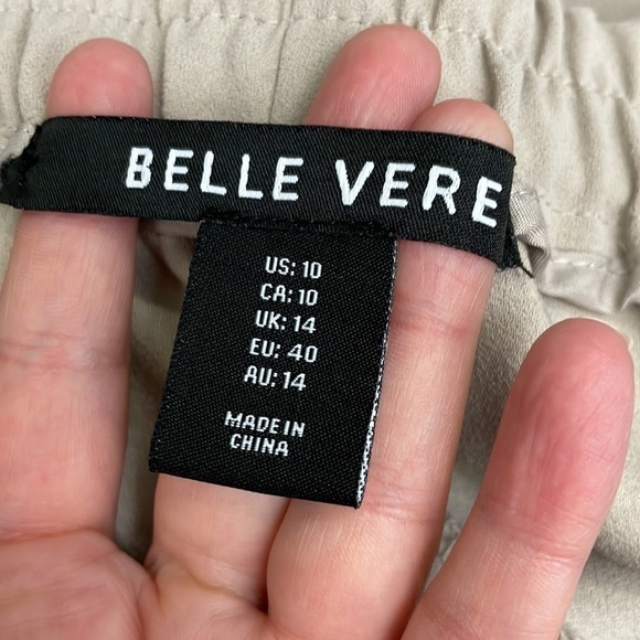 Belle Vere cream relaxed fit joggers style pants - Picture 6 of 7